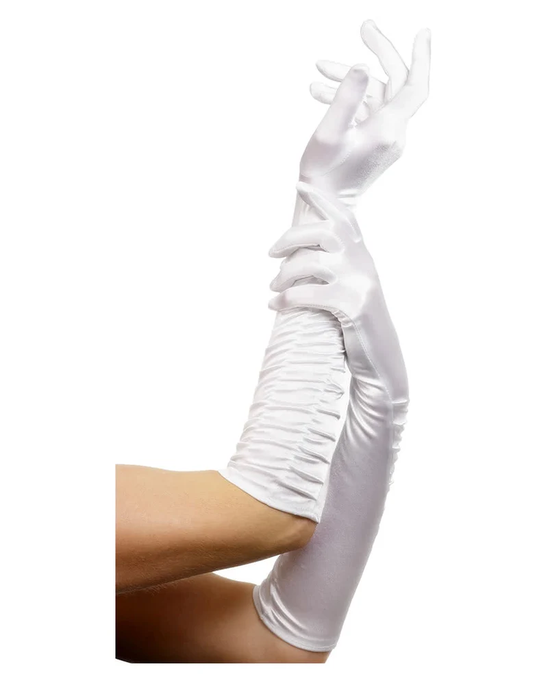 Lange Damenhandschuhe weiß