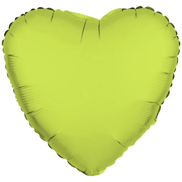 Herz Helium Ballon Neon Gelb Leer 43cm