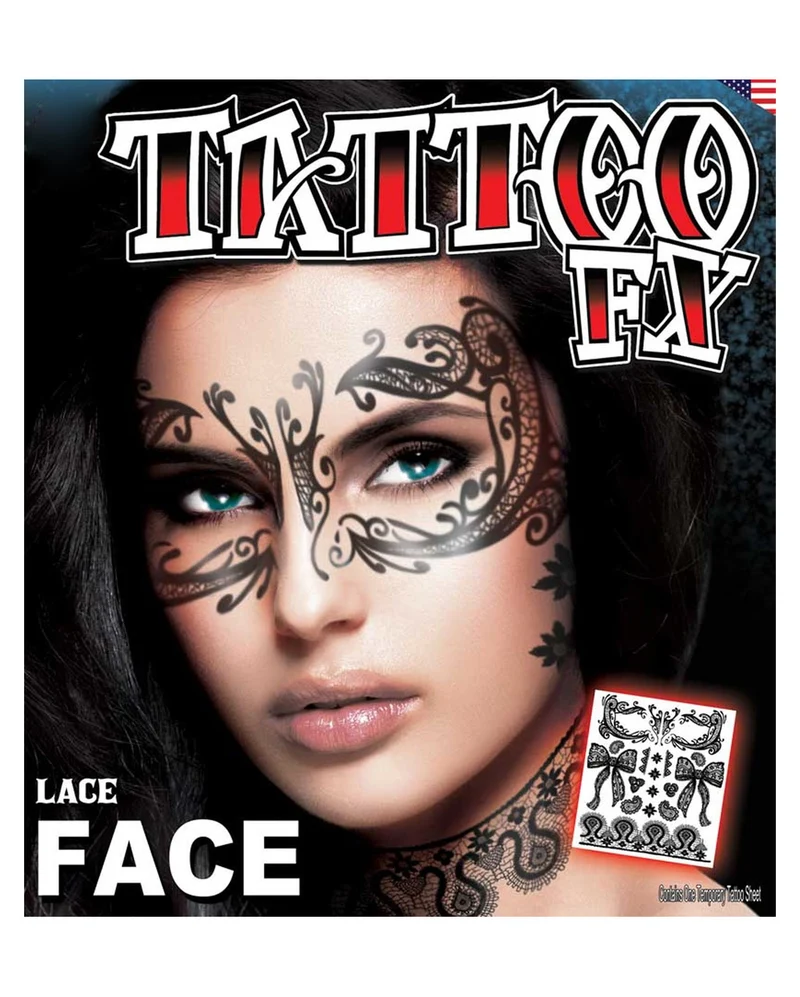 Gesichtstattoo Set Spitze