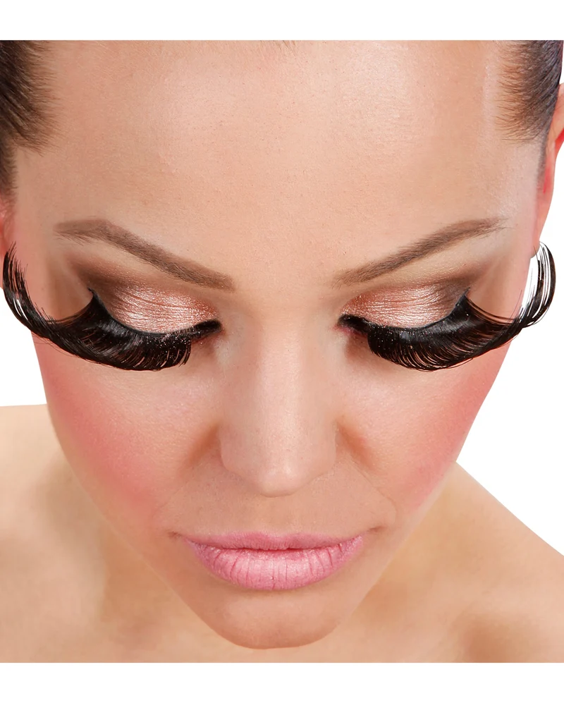Super lange schwarze Kunst Wimpern