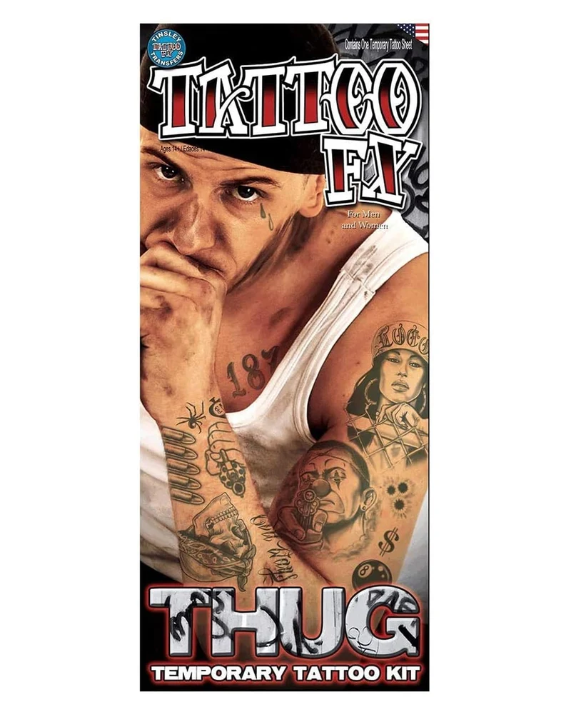 Gangster Tattoos zum Aufkleben