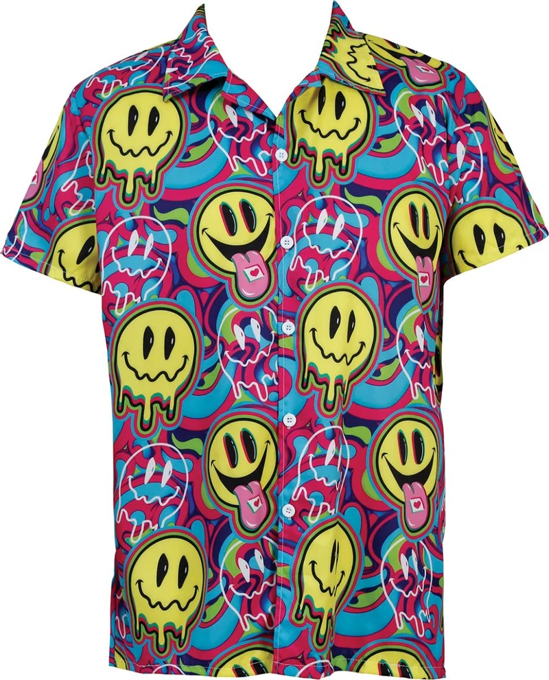 Acid Bluse Smiley 80'S