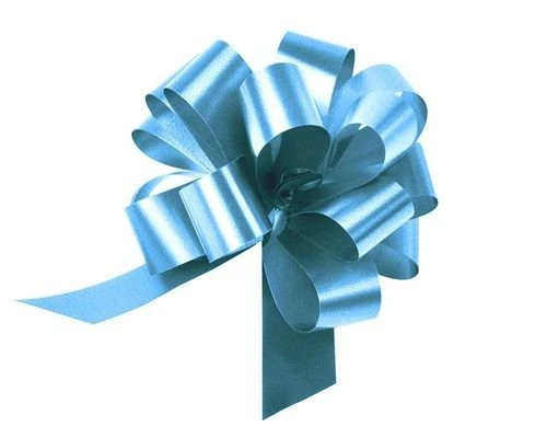 Hellblaue Zugschleife 15cm