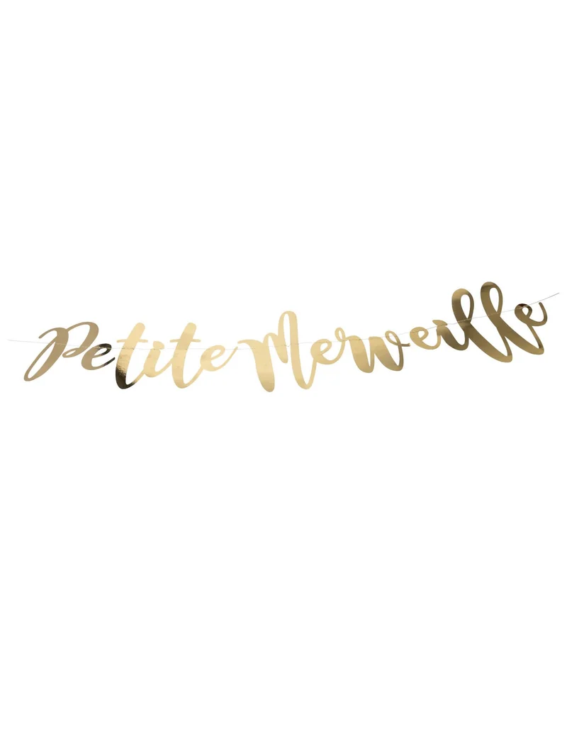 Girlande kleines Wunder goldene Metallic-Buchstaben 120 cm Babyparty