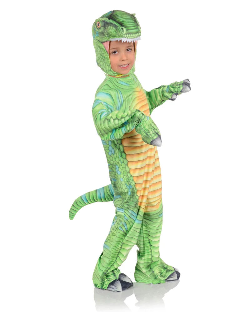 Bedrucktes T-Rex Kleinkinderkostüm Grün
