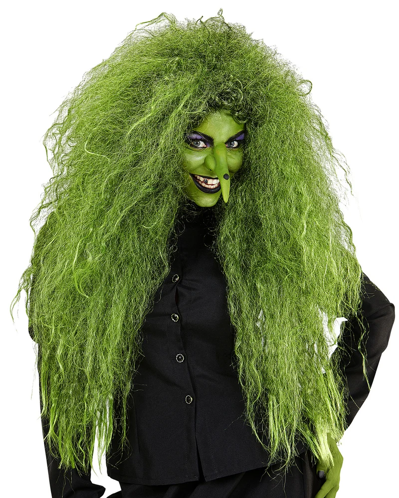 Wilde Hexen Perücke Grün