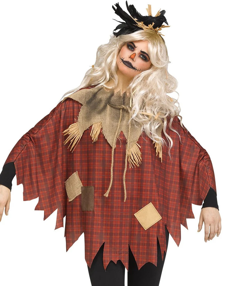Böse Vogelscheuche Poncho One Size