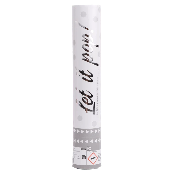 Weiße Konfettikanone 28cm