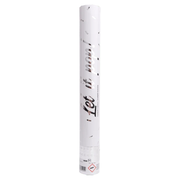 Silberne Konfettikanone Folie 40cm