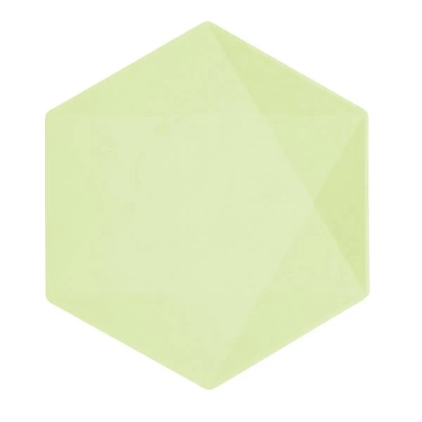 Grüne Teller Sechseck 26cm 6Stück
