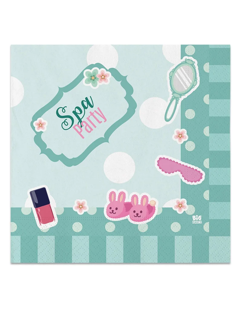 20 Spa Party Papierservietten Mint 33 x 33 cm