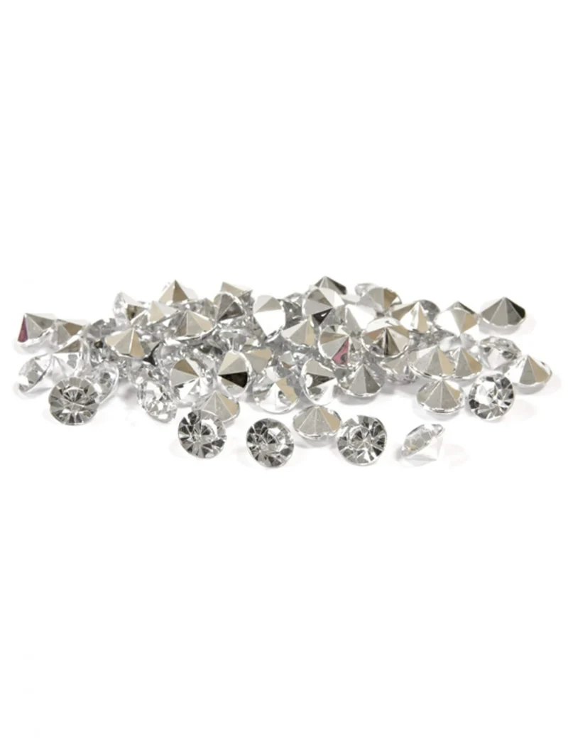 120 dekorative Strasssteine silber 0.8x0.8x0.5 cm falsche Diamanten