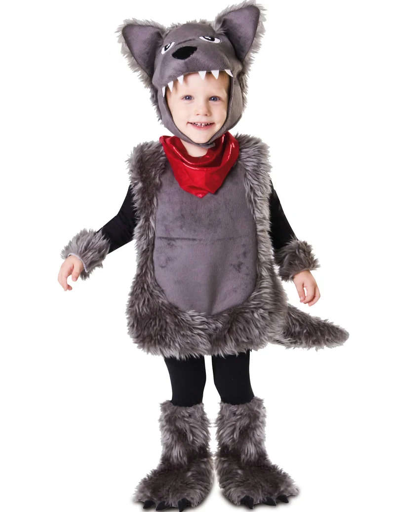 Kleiner Wolf Kinderkostüm für Jungen grau