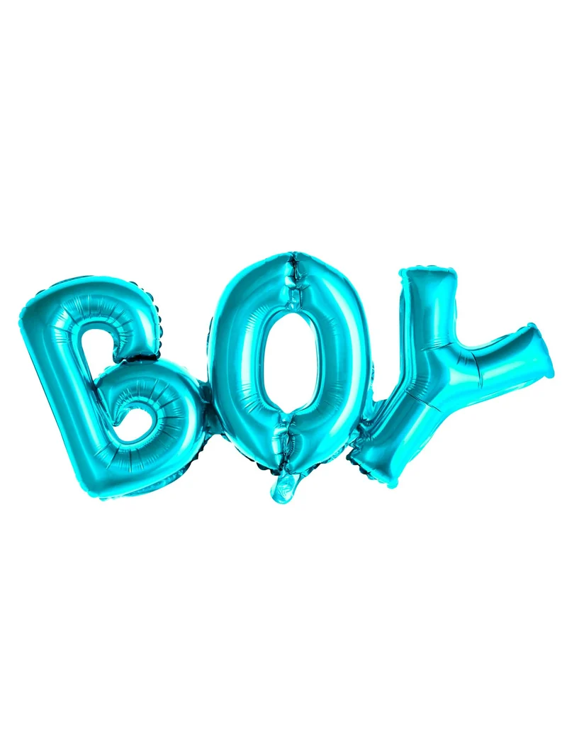 Blauer 'Boy' Buchstaben-Folienballon 67 x 29 cm Baby Shower
