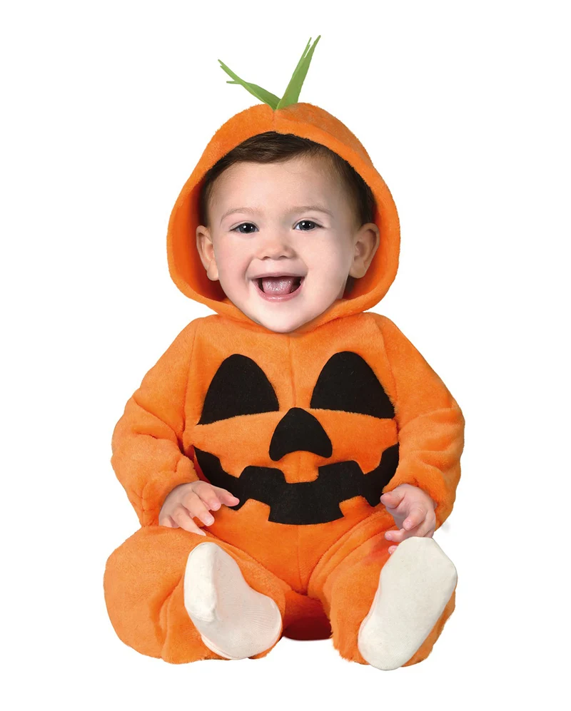 Kürbis Plüsch Kostüm Jumpsuit für Kleinkinder