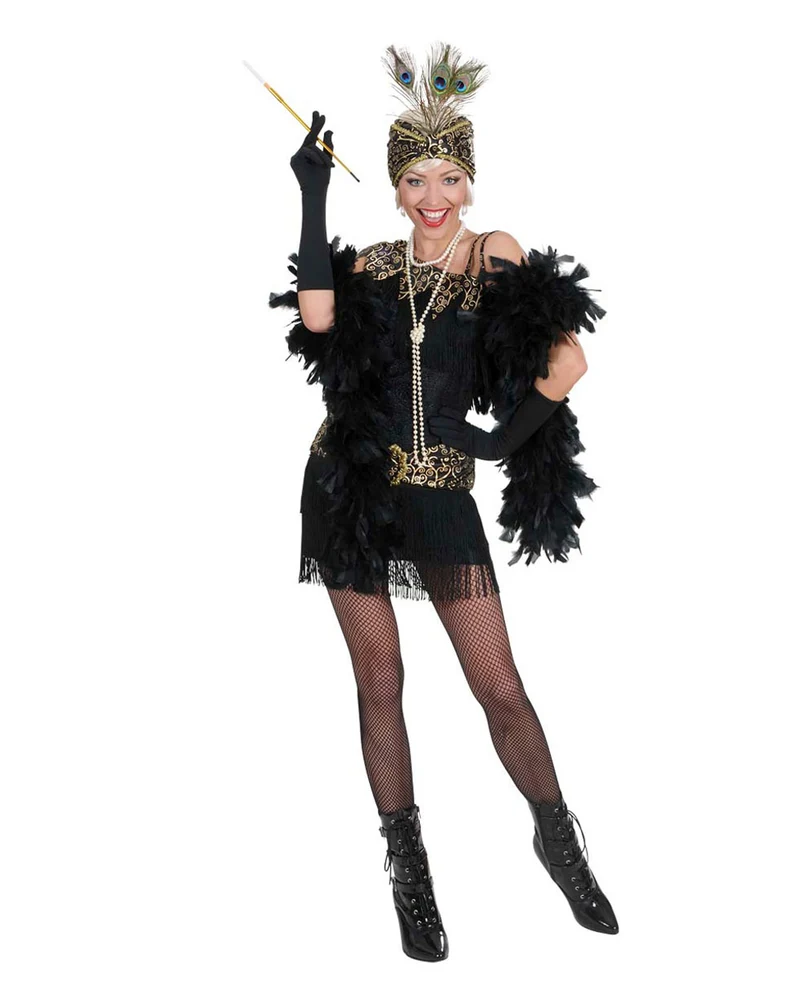 Charleston Kleid schwarz-gold