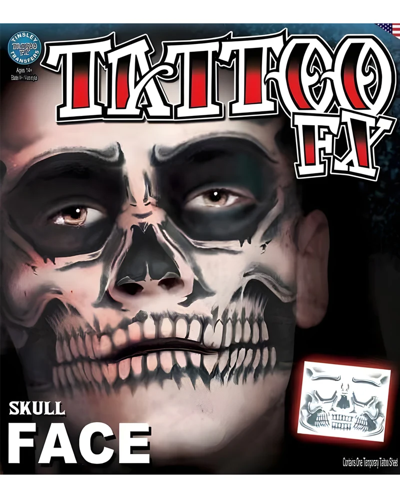 Totenkopf Gesichtstattoo
