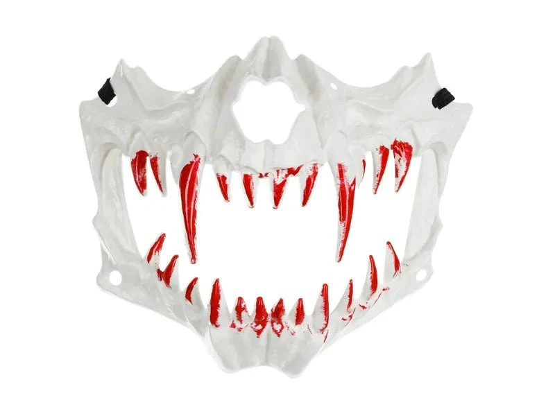 Halloween Maske Weißer Totenkopf Zähne