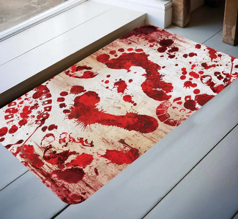 Halloween Fußmatte Blutige Fußstapfen 60cm