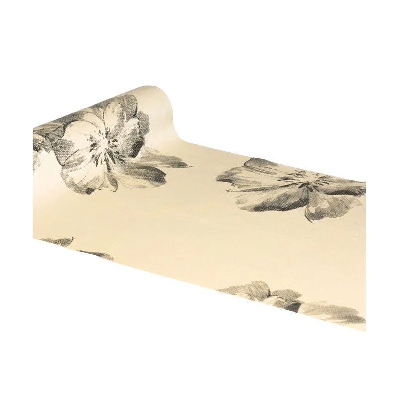 Floraler Tischläufer Beige 3m