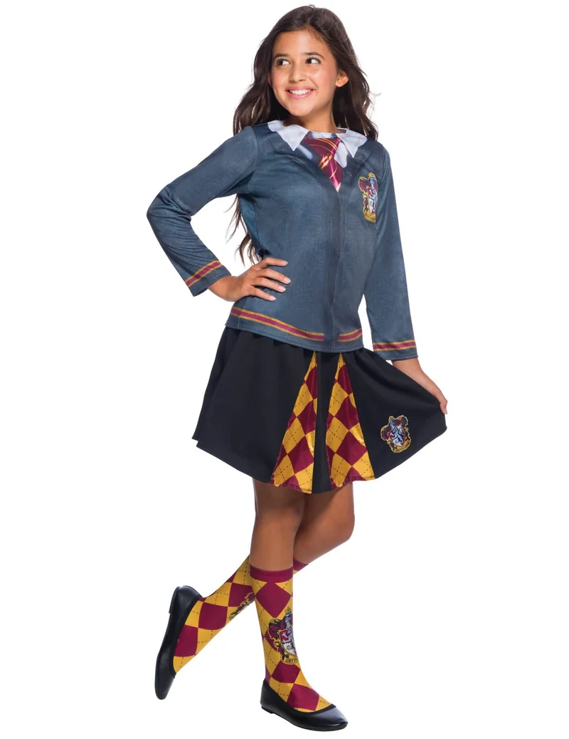 Gryffindor™-Uniform Harry-Potter™-Kostüm für Mädchen grau-rot-gelb