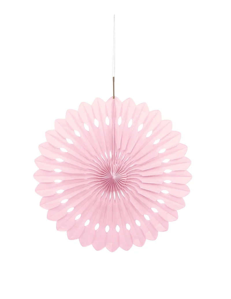 Puderrosa Papierrosette 40 cm zum Aufhängen