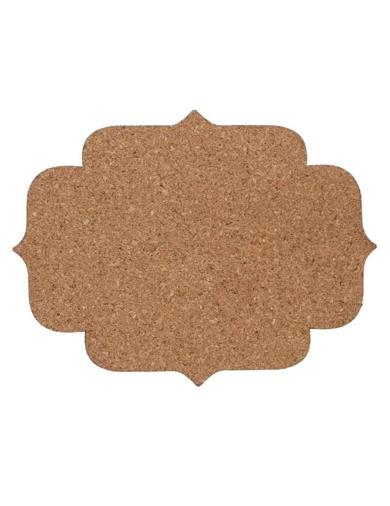 4 Untersetzer aus Naturkork 12 x 9,1 cm für rustikale Hochzeit