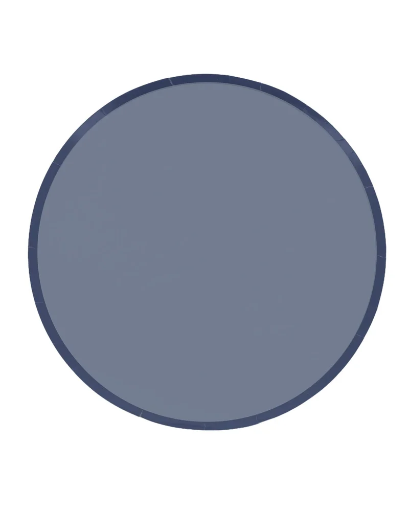 6 zweifarbige Pappteller Sturmbau und Marineblau 22,5cm schickes Design