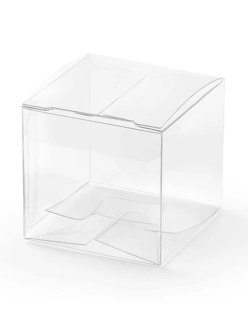 10 kleine transparente Boxen 5 x 5 x 5 cm für Geschenke