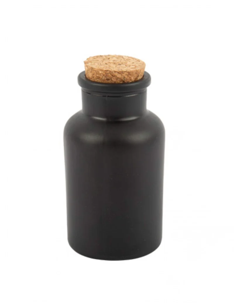 Kork-Flasche Tischdekoration schwarz 11 x 5,7 cm