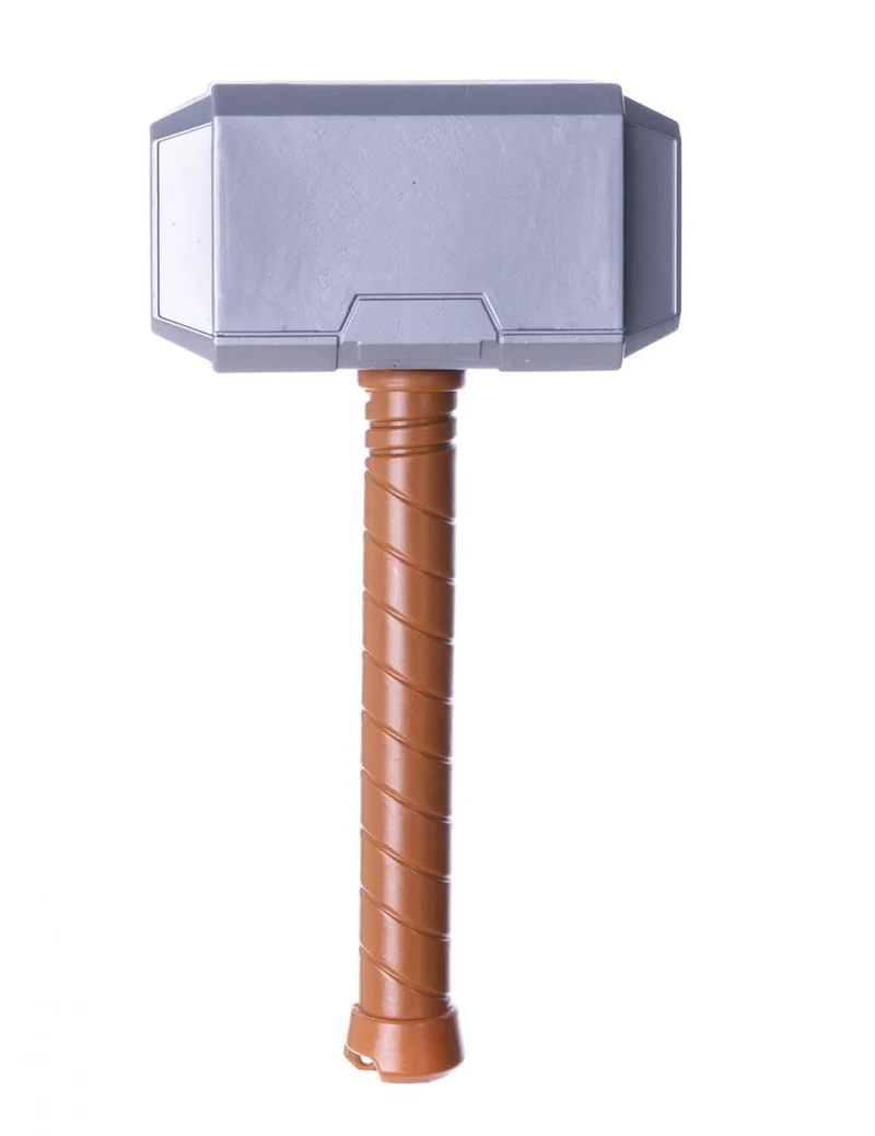 Hammer für Superhelden Kostüm-Accessoire grau-braun