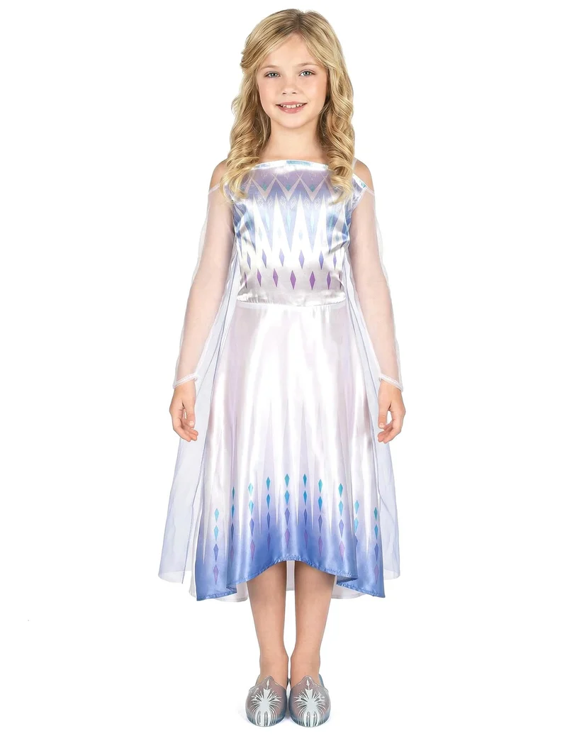 Klassisches Kostüm weiß Elsa Frozen - Die Eiskönigin 2™ Mädchen