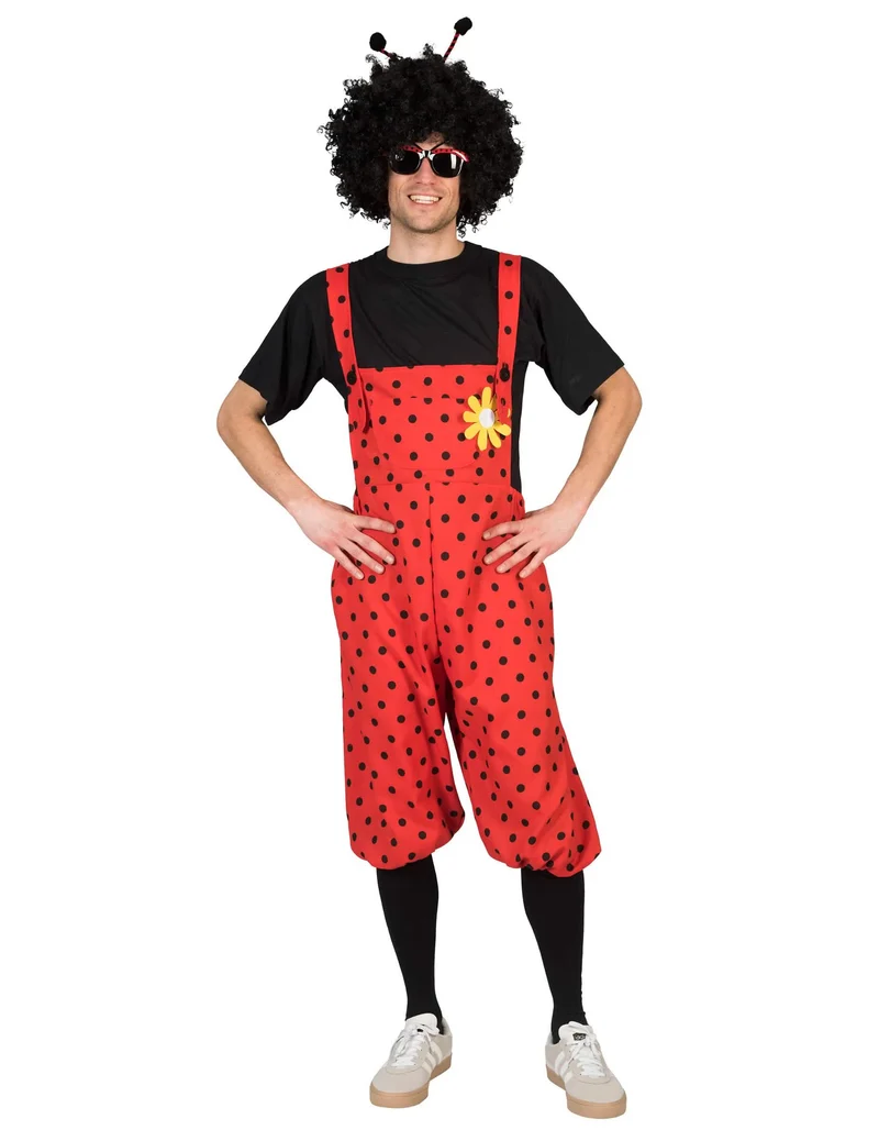 Marienkäfer Latzhose mit Blume für Erwachsene