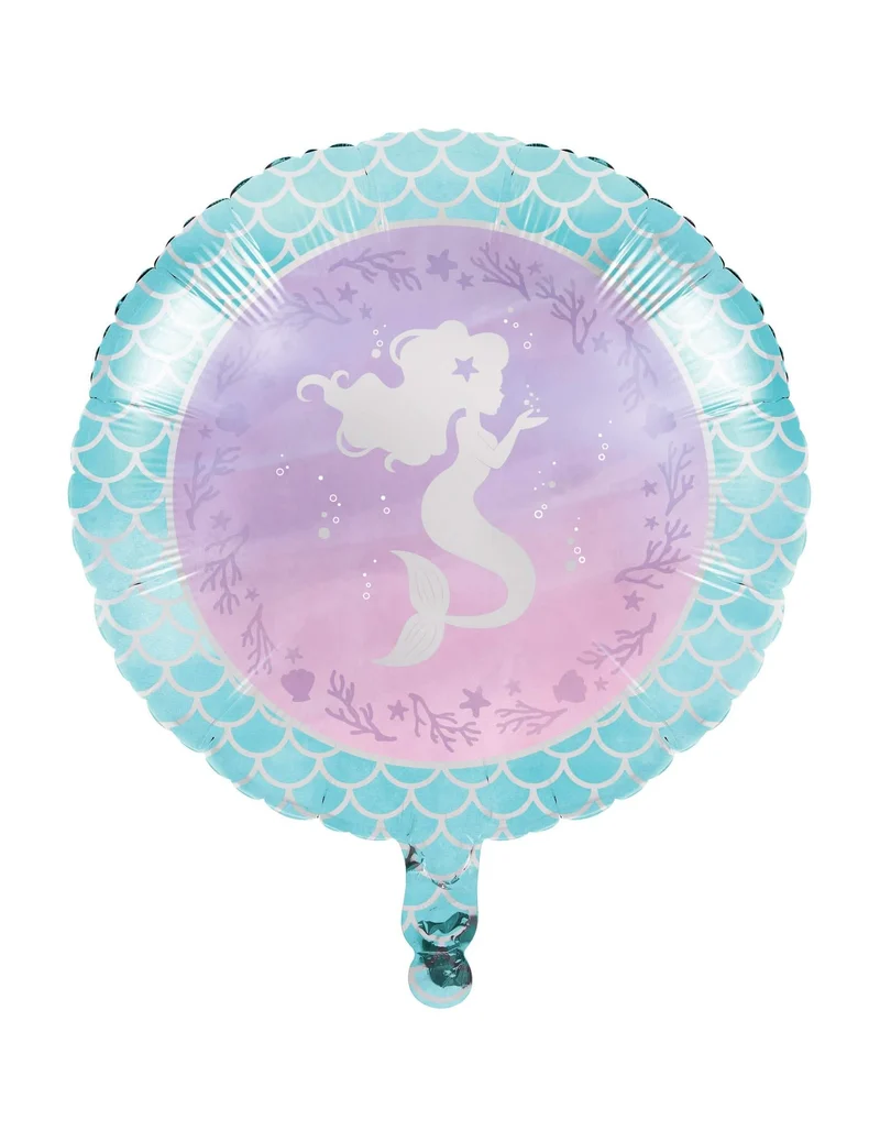 Irisierender Meerjungfrauen-Folienballon 45,7 cm für Geburtstag