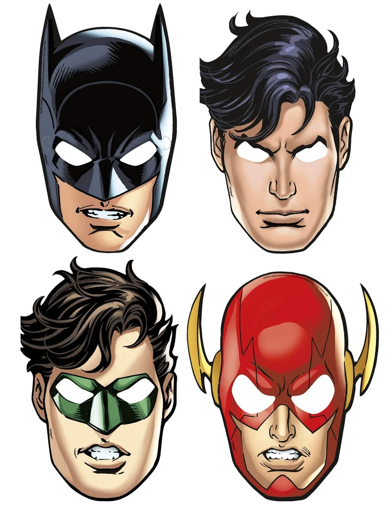 8 Pappmasken Justice League™