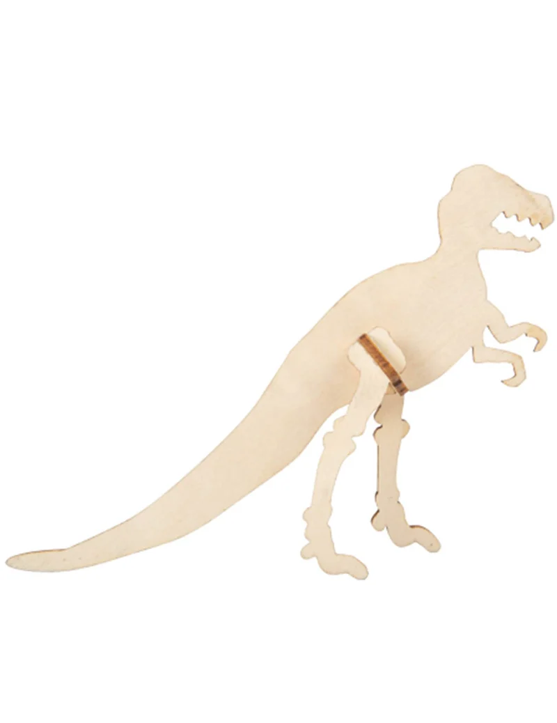 8 Holz-Dinosaurier 3D T-Rex Platzkarten für Geburtstag