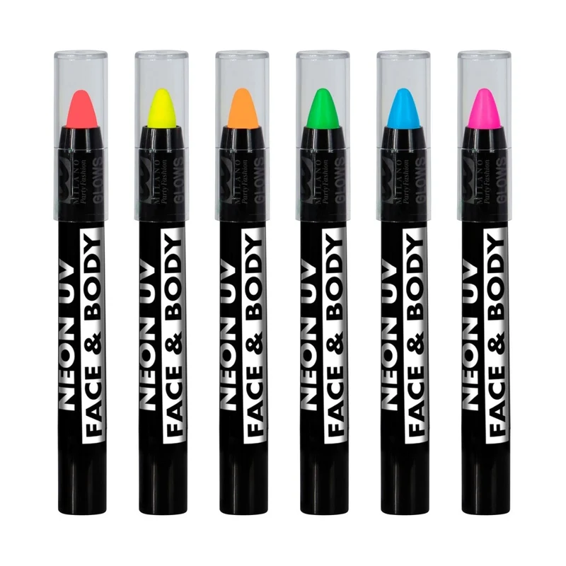 Farbige Schminkstifte Glow In The Dark 3.5ml 6pcs