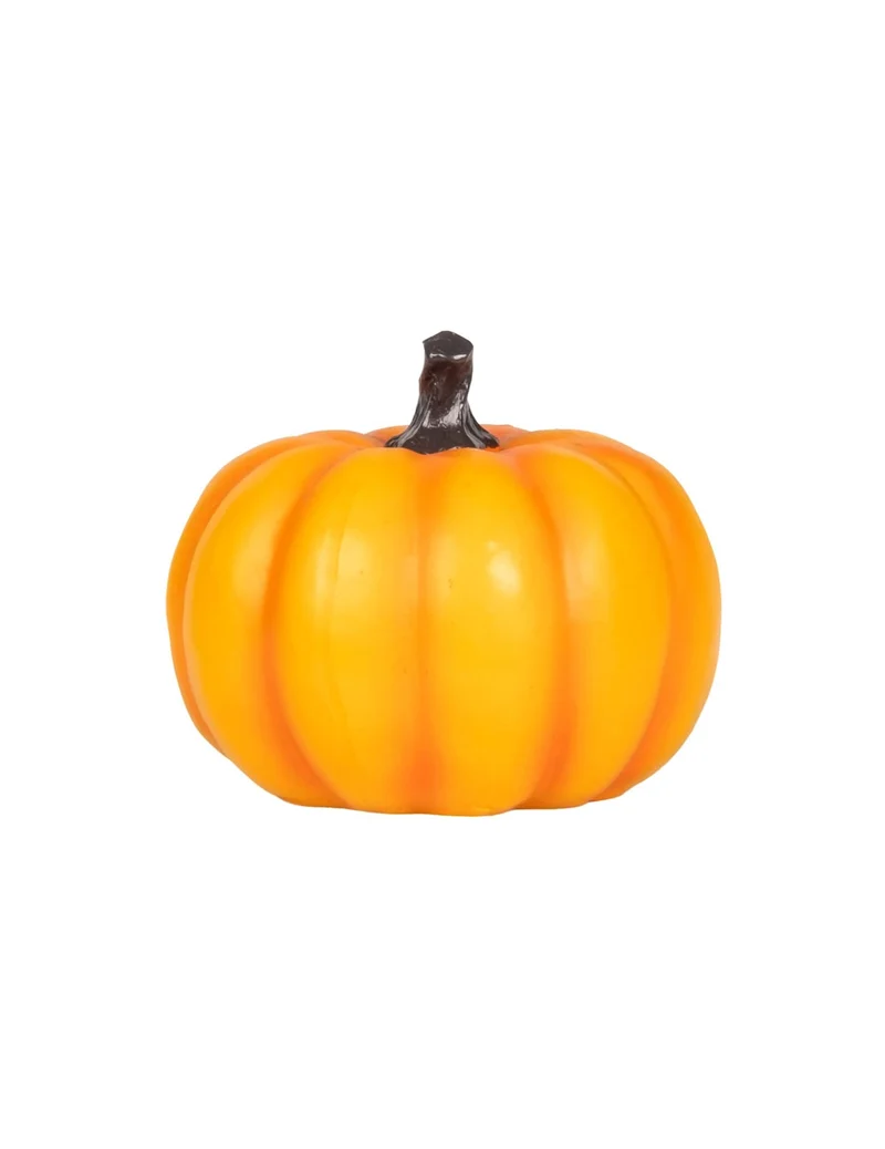 Halloween Kürbis aus Harz, 11 cm, orange