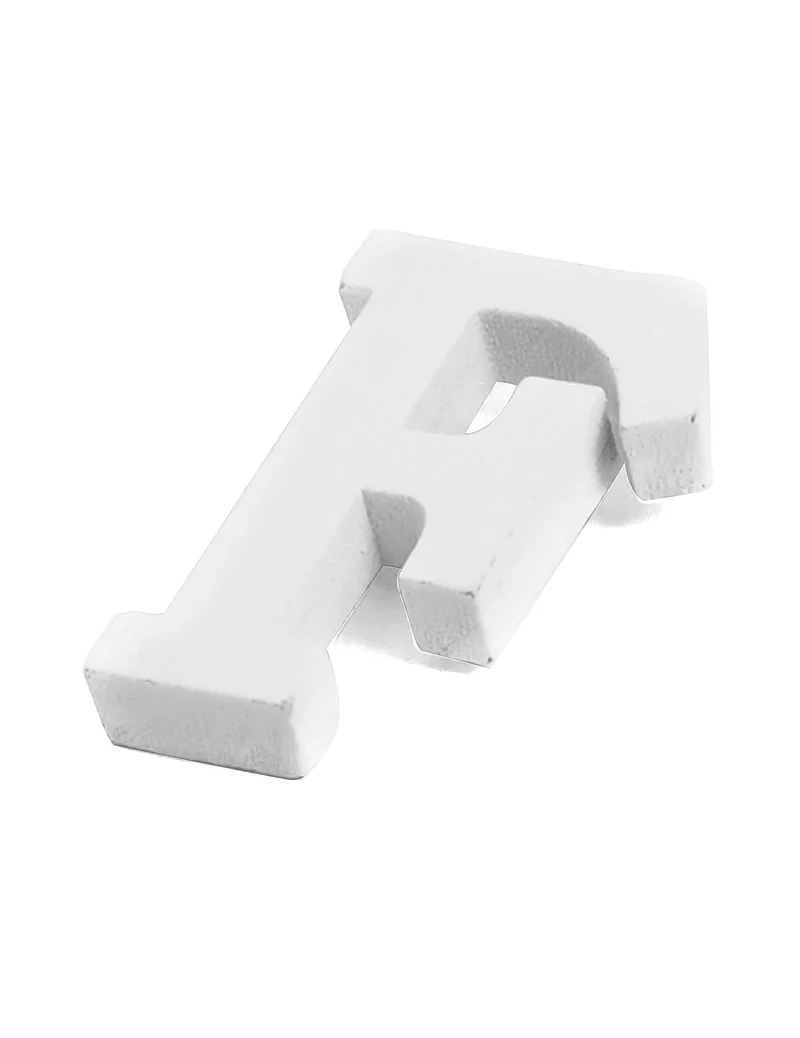Kleiner Buchstabe f aus weißem Holz, 5 cm, zur Dekoration