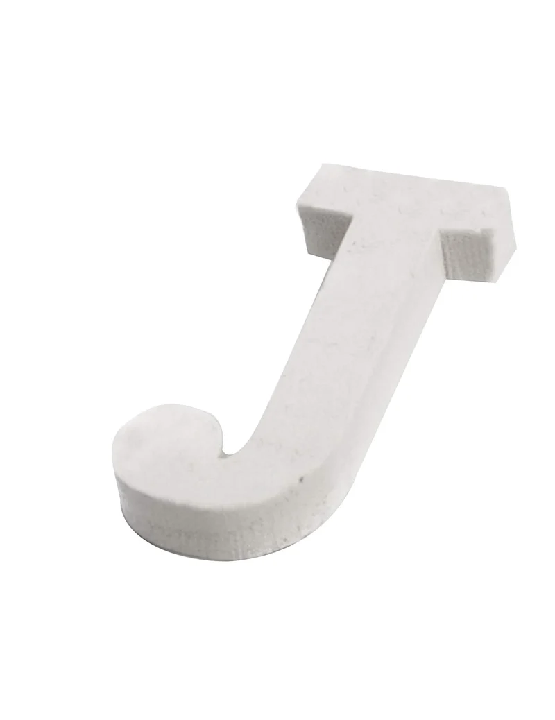 Kleine weiße Holzbuchstabe j 5 cm zur Dekoration