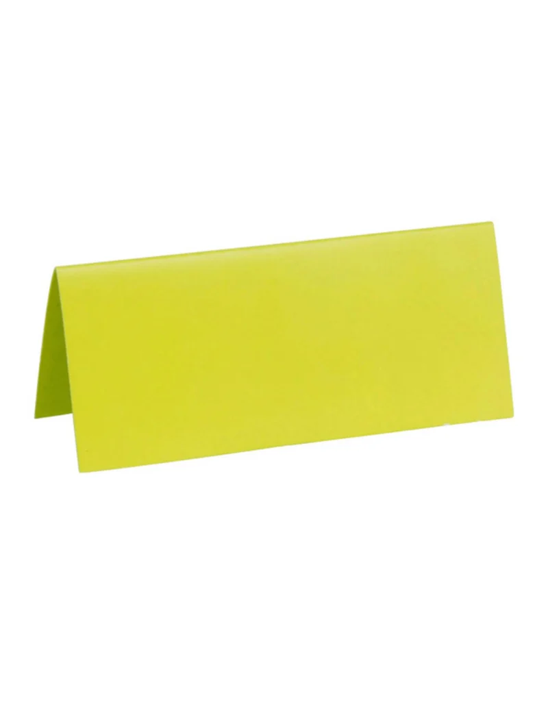 10 rechteckige grüne Tischkarten aus Karton 3 x 7 cm