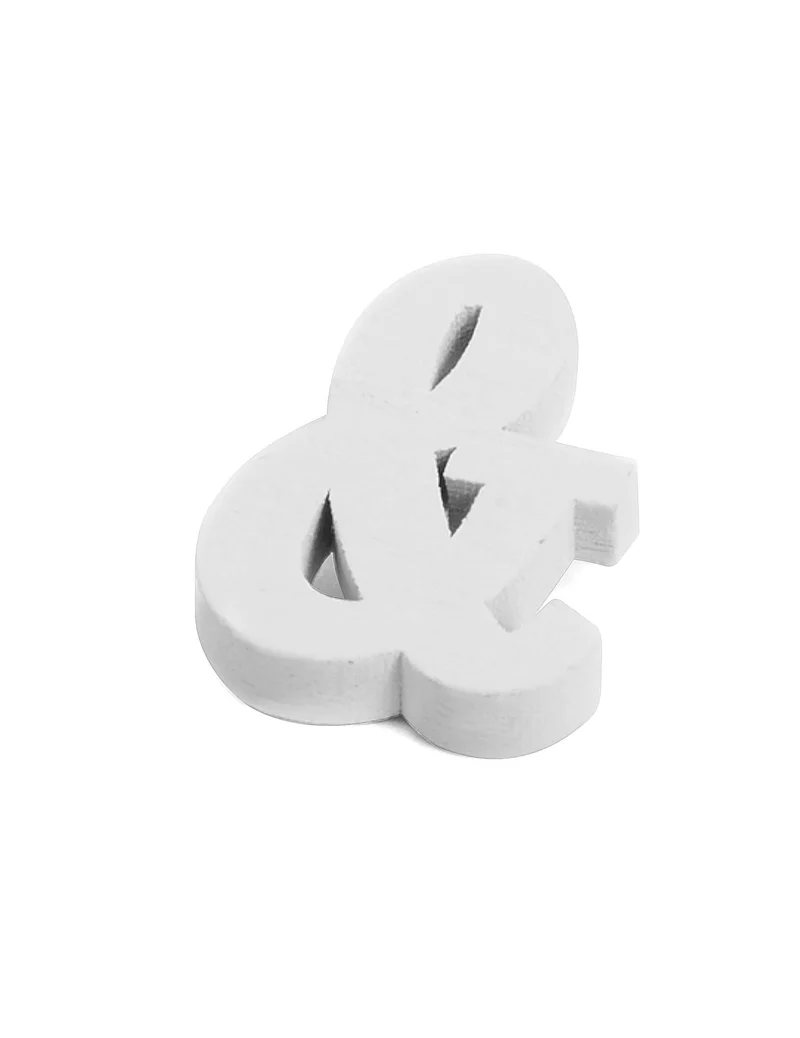 Kleiner weißer Holzbuchstabe & 5 cm für Hochzeit