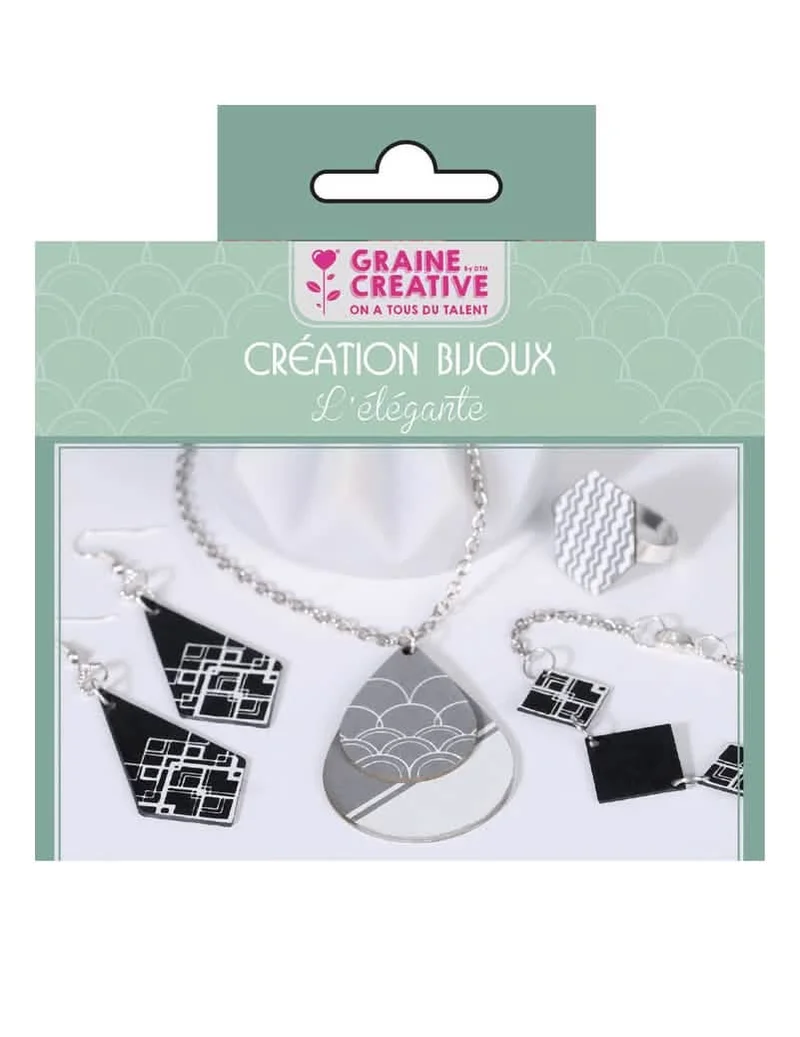 DIY Schmuck-Set schick schwarz-silber komplett