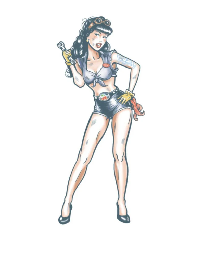 Pin Up Klebetattoo Sexy Mechanic