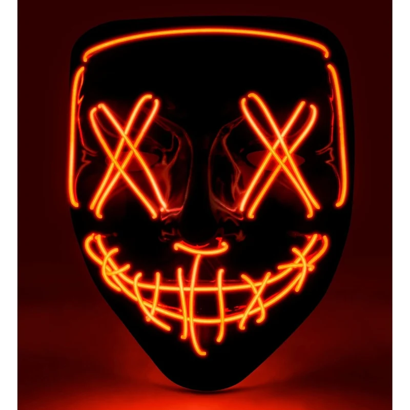 Halloween Maske Rot mit Licht