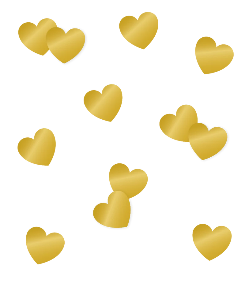 Herzen Tisch Konfetti Gold 14gr