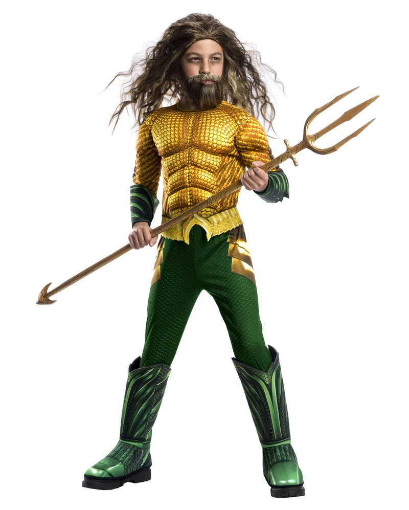 Aquaman Muskelkostüm für Kinder Deluxe