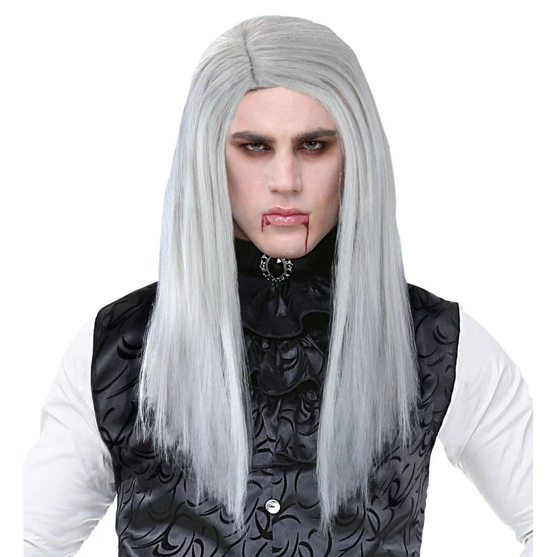 Halloween Perücke Grau Herren Vampir