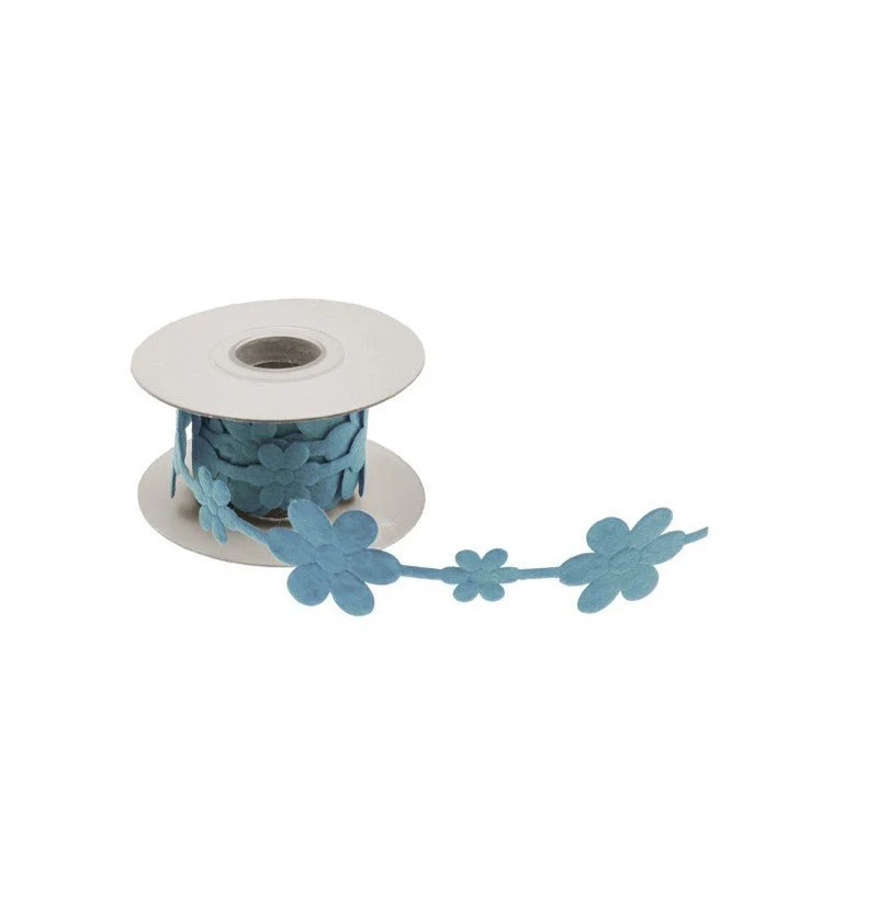 Blumenband Türkis 2m