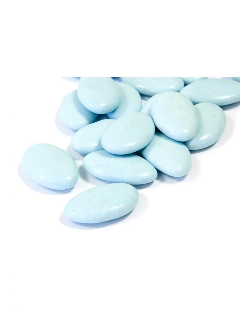 Dragées Schokolade hellblau 500 g für Kommunion
